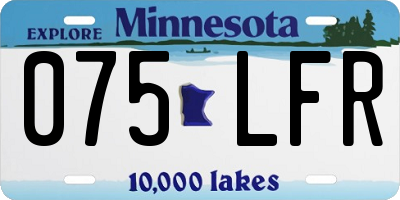 MN license plate 075LFR