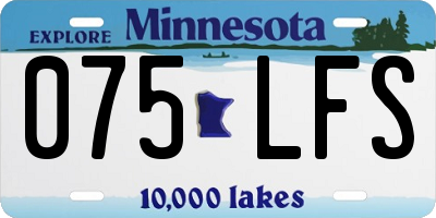 MN license plate 075LFS
