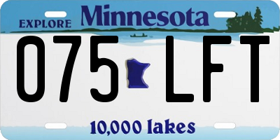 MN license plate 075LFT