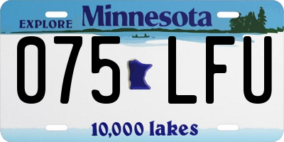 MN license plate 075LFU