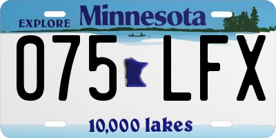 MN license plate 075LFX