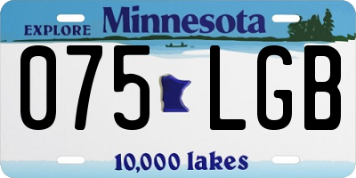 MN license plate 075LGB