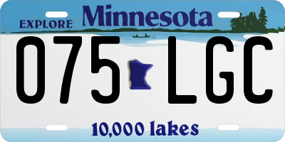 MN license plate 075LGC