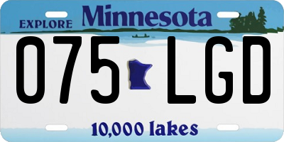 MN license plate 075LGD