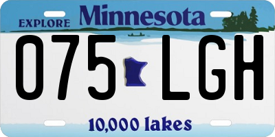 MN license plate 075LGH