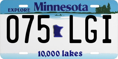 MN license plate 075LGI
