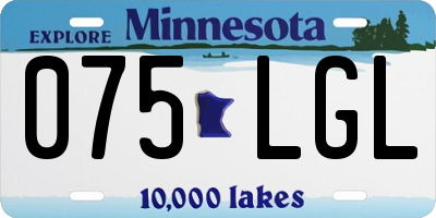 MN license plate 075LGL