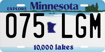 MN license plate 075LGM