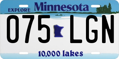 MN license plate 075LGN