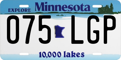 MN license plate 075LGP