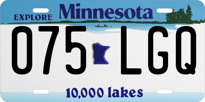 MN license plate 075LGQ