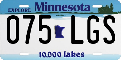 MN license plate 075LGS