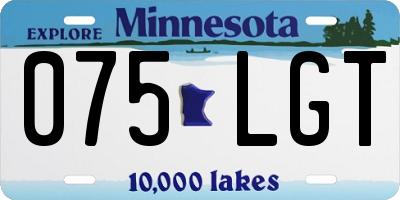 MN license plate 075LGT