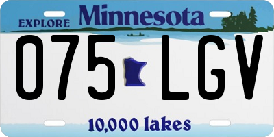 MN license plate 075LGV