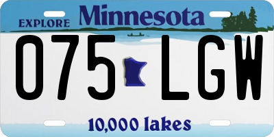 MN license plate 075LGW