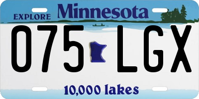 MN license plate 075LGX