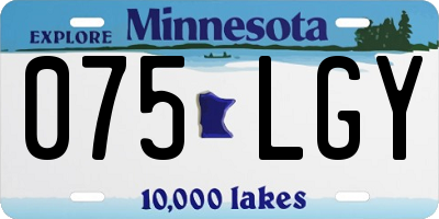 MN license plate 075LGY