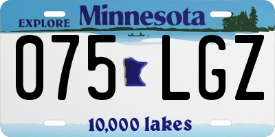 MN license plate 075LGZ