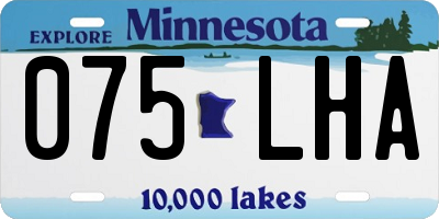 MN license plate 075LHA