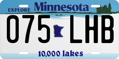 MN license plate 075LHB