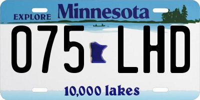 MN license plate 075LHD