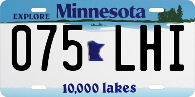 MN license plate 075LHI