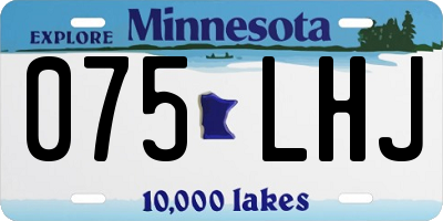 MN license plate 075LHJ