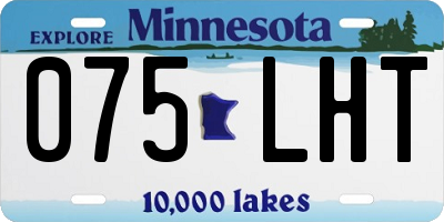 MN license plate 075LHT