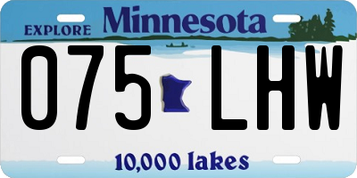 MN license plate 075LHW
