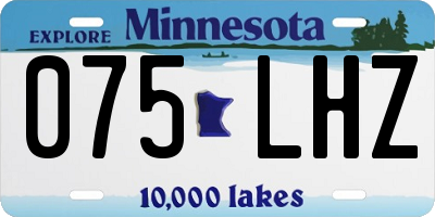 MN license plate 075LHZ