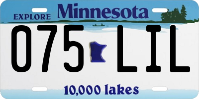 MN license plate 075LIL