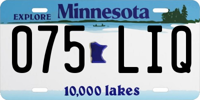 MN license plate 075LIQ