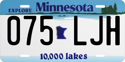 MN license plate 075LJH