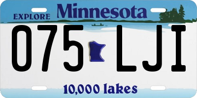 MN license plate 075LJI