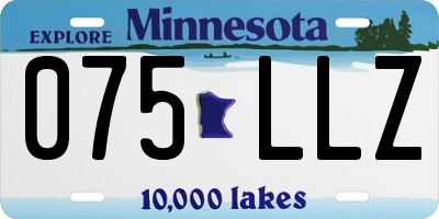 MN license plate 075LLZ