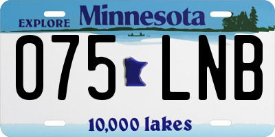 MN license plate 075LNB