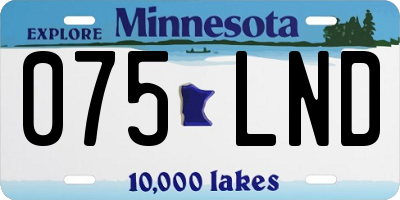 MN license plate 075LND