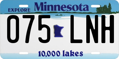 MN license plate 075LNH