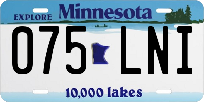 MN license plate 075LNI