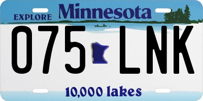 MN license plate 075LNK
