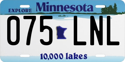 MN license plate 075LNL