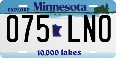 MN license plate 075LNO