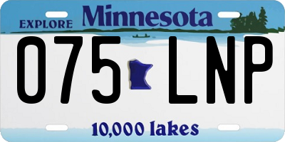 MN license plate 075LNP