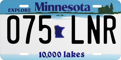 MN license plate 075LNR