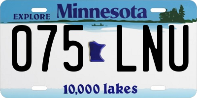 MN license plate 075LNU