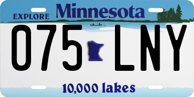 MN license plate 075LNY