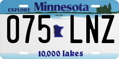 MN license plate 075LNZ