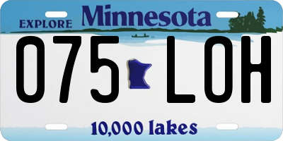 MN license plate 075LOH