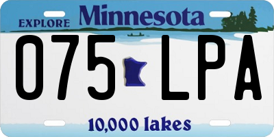 MN license plate 075LPA