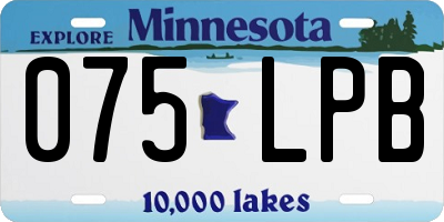 MN license plate 075LPB